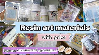 Resin art materials with price | Shopping vlog | Must have resin art products for beginners |