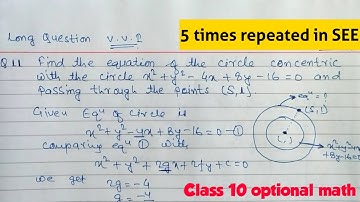 coordinate geometry | class 10 optional math | circle class 10 opt maths | equation of circle