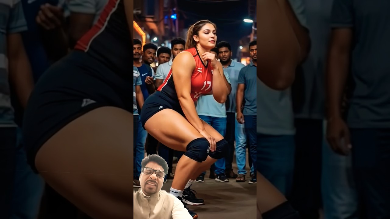 very long height volleyball player 💪 