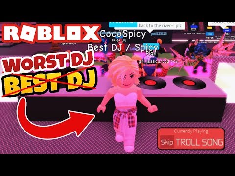 The Worst Dj In Roblox Youtube - top dj admin funniest update ever roblox