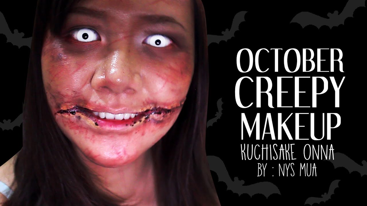 Tutorial Creepy Makeup Kuchisake Onna October BAHASA YouTube