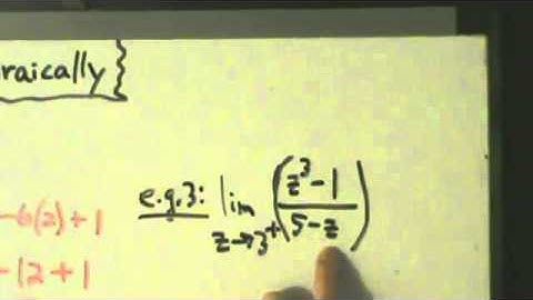Calculus I - Limits - Finding Limits Algebraically - Direct Substitution
