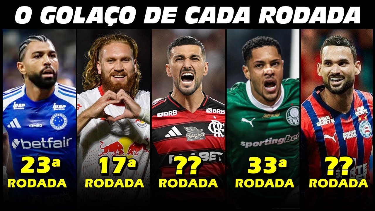 O Gol MAIS BONITO de CADA RODADA do Brasileirão 2025 ● Da 1ª a 38ª