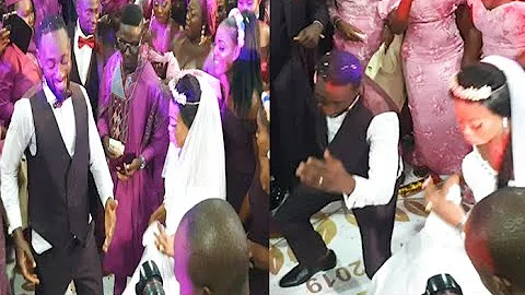 Actor Kunle Afod's Brother Challenge His Wife To Dance Competition On Their Wedding Day