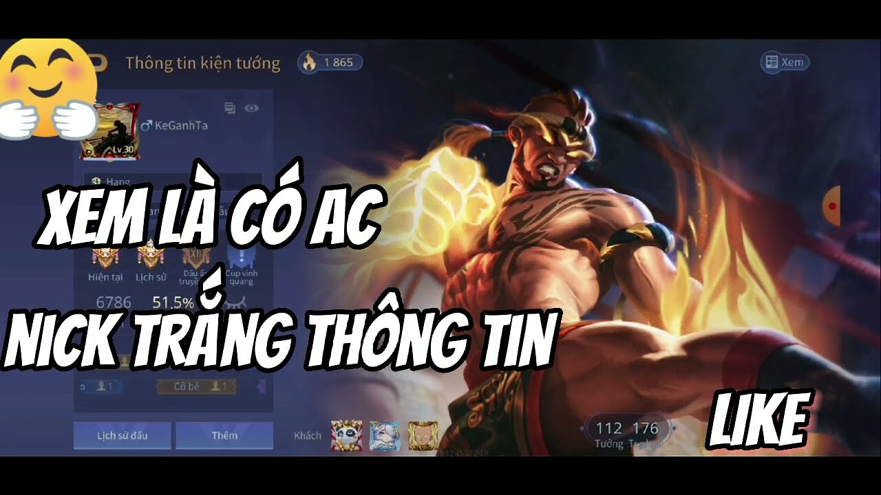 tặng acc liên quân ngày 23/8 trắng thông tin đổi đc mk