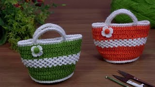 Awesome🥰Crochet small bag/knitting mini handbag/bolsa de ganchillo/bolsa de crochê#knitting#crochet