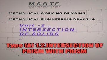 Type A. 1.2) Intersection of solids PRISM WITH PRISM (AXES BISECT )