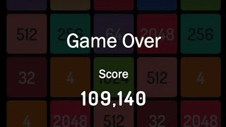 Part 10: Game Over X2 Blocks Game 3D  & Merge 2048 with 109,140 High Score #games #x2blocks screenshot 1