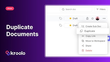 Duplicate Documents in Kroolo