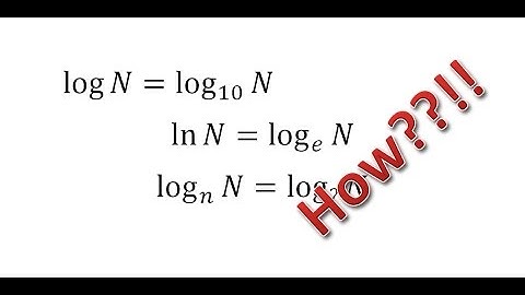 Logarithms - Types of Logarithms and definitions (Part 3)