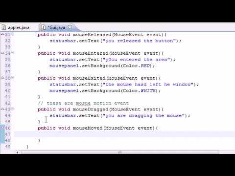 Java Programming Tutorial   76  -  MouseMotionListener interface