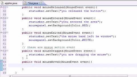 Java Programming Tutorial   76  -  MouseMotionListener interface