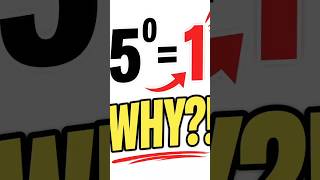 Why Is 5⁰ = 1? 🤯 | The Zero Exponent Trick #mathstricks #learnmath #shortsfeed