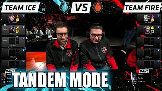 Team Ice vs Team Fire | 10 vs 10 Tandem Mode Match LoL AllStars 2015 LA | Fire vs Ice Tandem