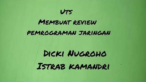 Uts pemrograman jaringan