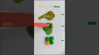 Orange + Green Clay mixing #art #colormixing #satisfying