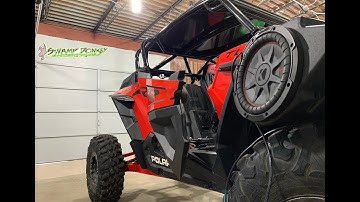 Turbo RZR stereo install UNDER DASH SUBWOOFER!