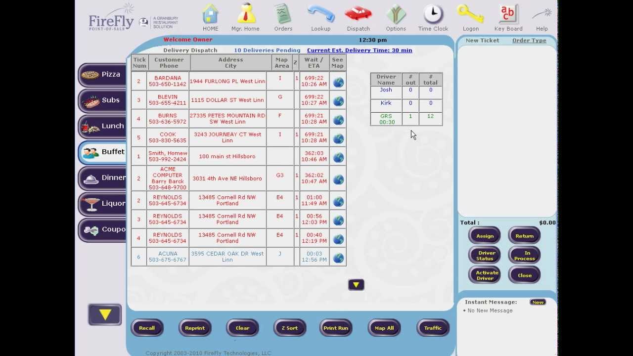 FireFly POS Driver Dispatch - YouTube