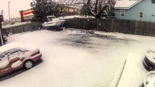 1st 2 Hours of Snow   timelapse