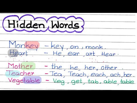 Hidden Words | 5th to 9th Standard English Grammar | Uncovering the Secret Language of Hidden Words