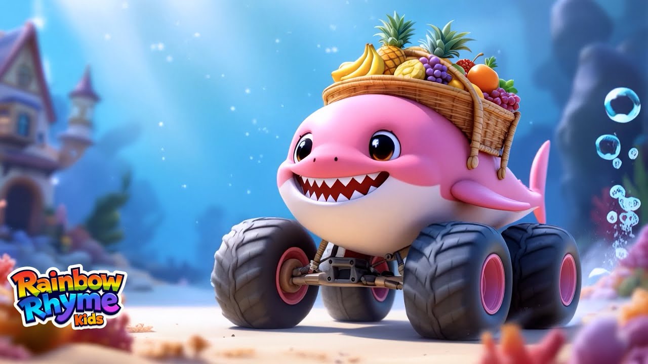 Baby Shark Monster Truck song + More Nursery Rhymes & Kids Songs ...