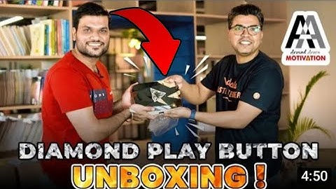 💎Diamond play button Unboxing Arvind Arora Sir|A2 motivation online