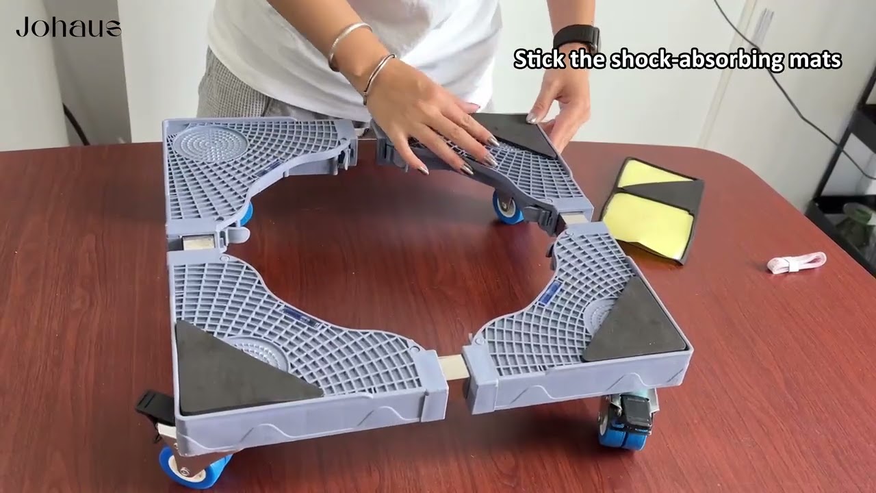 Johaus Washing Machine Stand Furniture Movers with 4 Twin Wheels