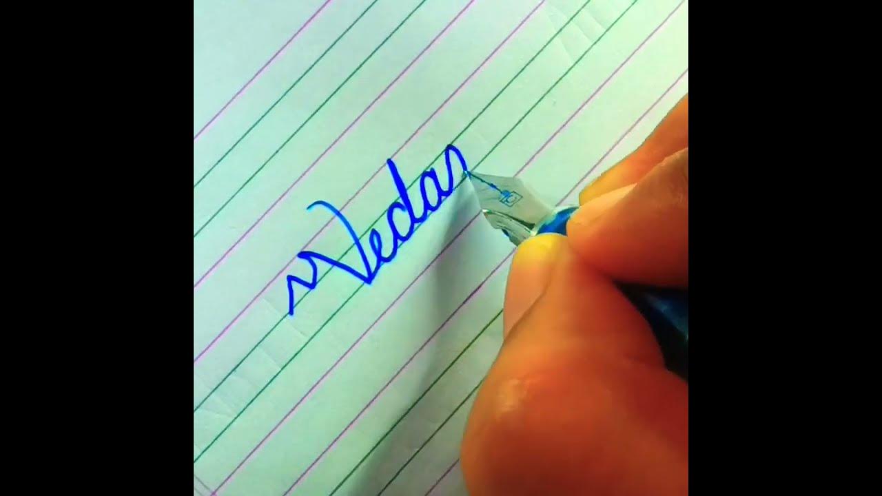 "Vedant"♡ Beautiful name in Cursive calligraphy cursivewriting calligrapherambesh shorts