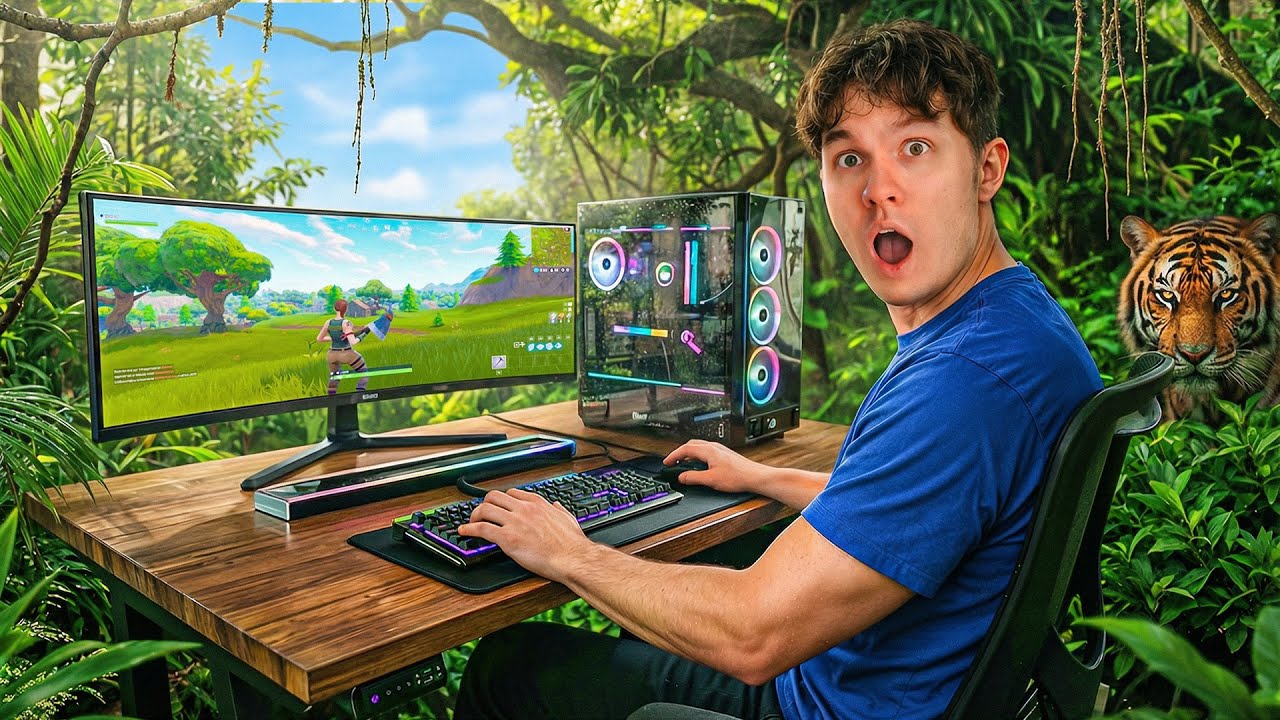 Vi Byggede et Gaming Setup i en SKOV!