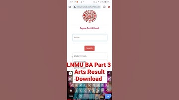 LNMU BA Part 3 Arts Result Download. How to Download Part 3 Result Arts Honours.