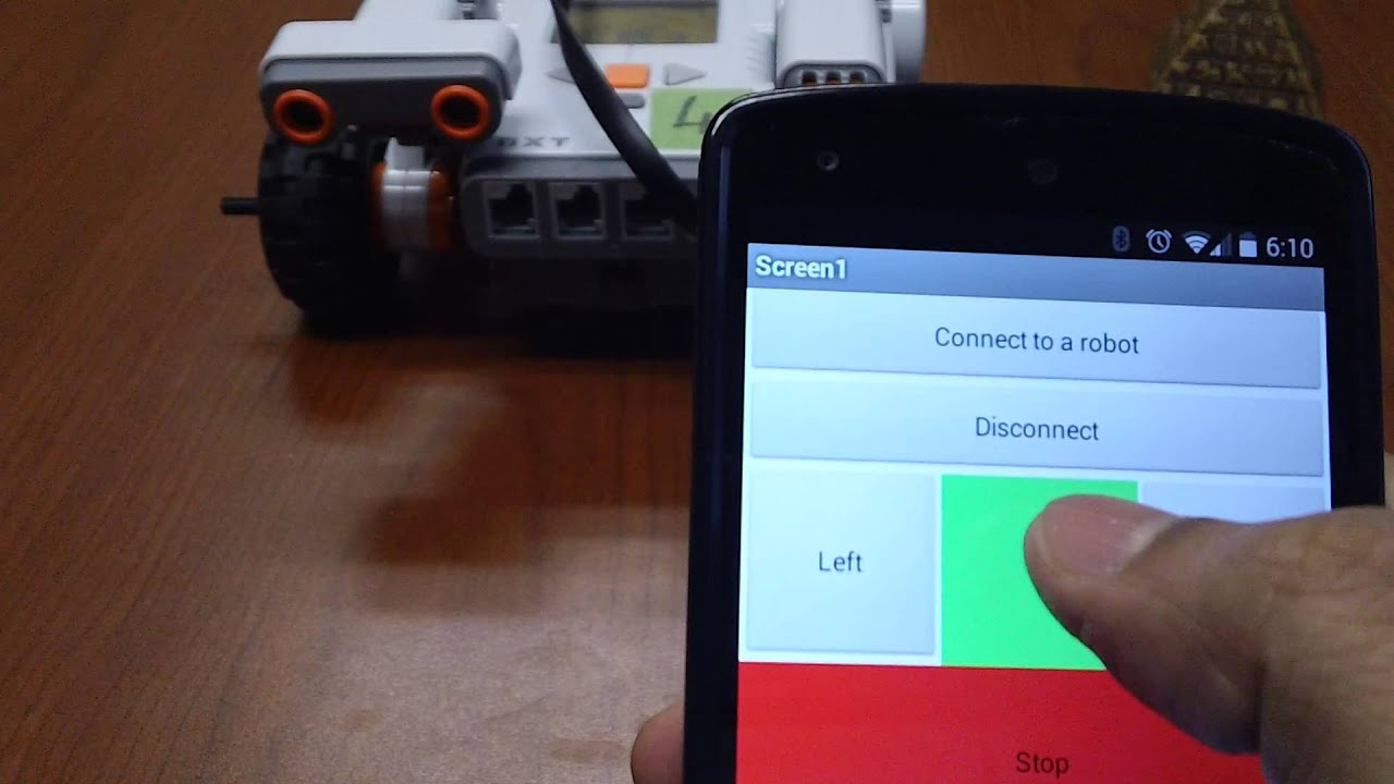 Controlling Lego NXT robot using Android app designed in App Inventor