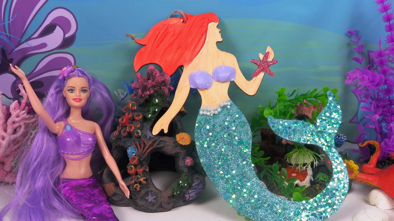 Petite Sirène Peinture et Paillettes | Mermaid Painting