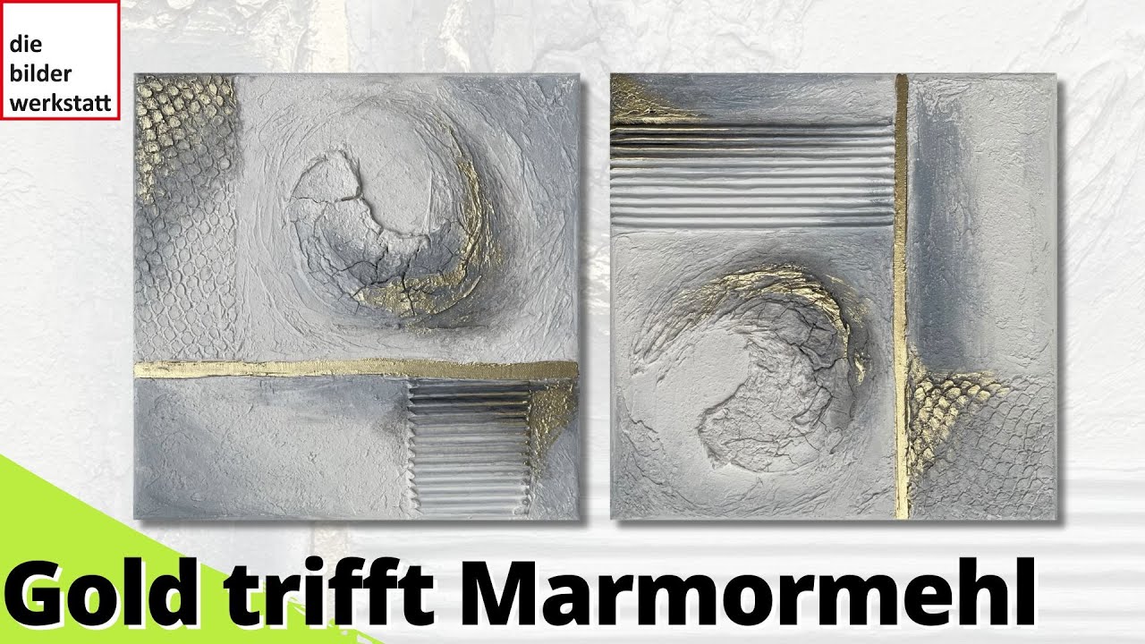 Zwei Bilder – Ein Kunstwerk: Marmormehl trifft Gold - Video 