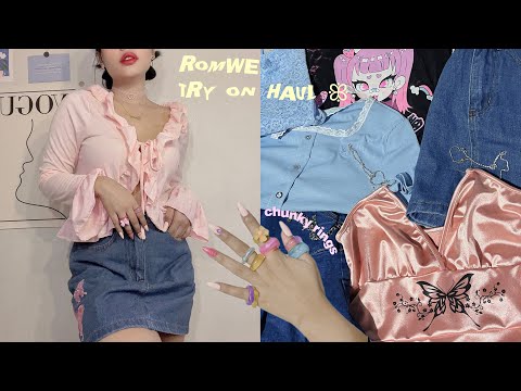 Romwe try-on haul ꕥ (Y2k, kawaii, anime collection)