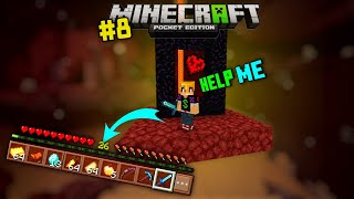 MINECRAFT NETHER 🤬 | Minecraft pe survival series part 8 | ft Techno gamerz