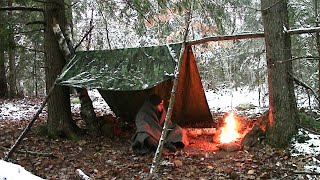 This Secret Saved Me From Hypothermia  Winter Camping  Bushcraft / Survival