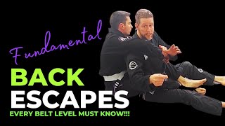 Back Mount Escapes every belt level MUST know - overhook and underhook variations!!