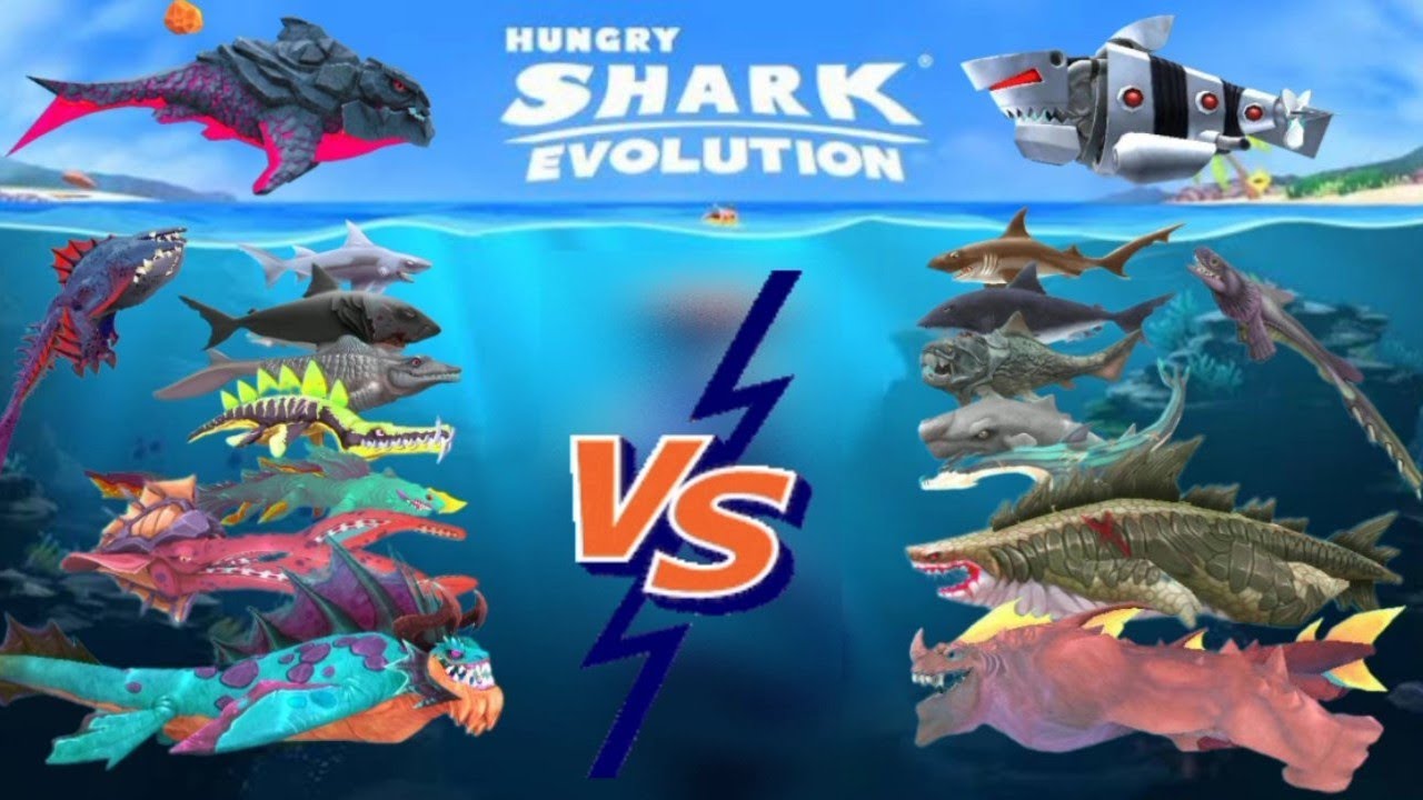 Hungry Shark Evolution - Unlocking all enemy sharks. ️😎. - YouTube