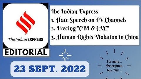 23rd September 2022 | Gargi Classes The Indian Express Editorials and Ideas Analysis | By R.K. Lata