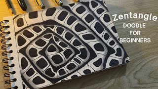 Zentangle inspired art to draw for beginners!