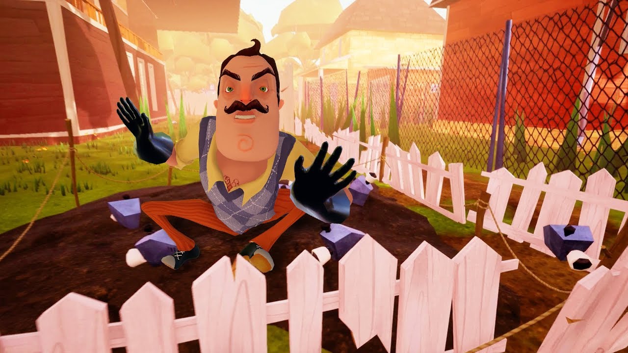 Hello Neighbor мусорный бак. Hello Neighbor Alpha 4. Hello Neighbor Act 3. Hello Neighbor ландшафт. Видео 3 соседа