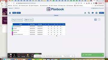Changing Schedule in Planbook