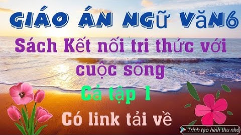 Giáo án miễn phí: Văn 6- Kết nối tri thức với cuộc sống kì 1. Trong video có hướng dẫn tải bản word