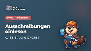 Ausschreibungen einlesen – GAEB, SIA und ÖNORM | Daten importieren Schritt für Schritt