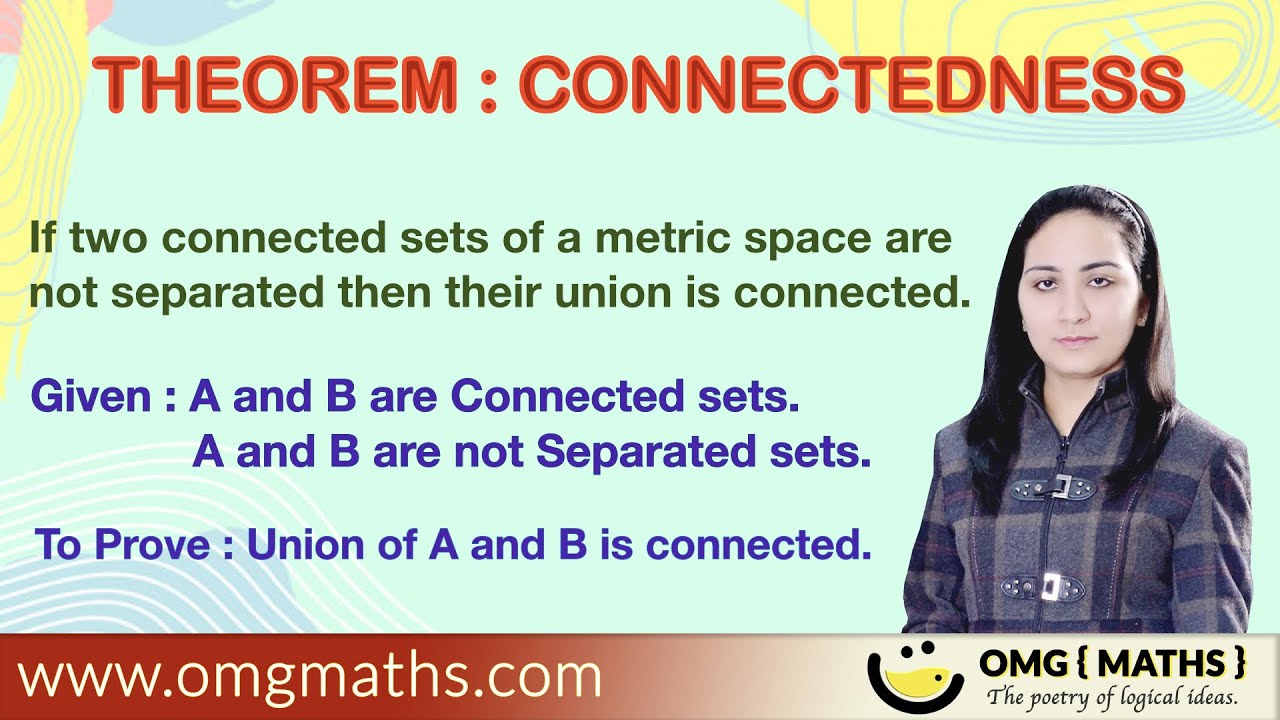 Theorem of connectedness Connectedness Real analysis Metric space
