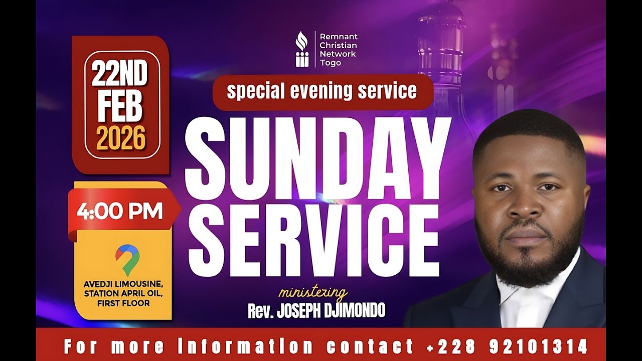 RCN TOGO || SPECIAL SUNDAY SERVICE || REV. JOSEPH DJIMONDO