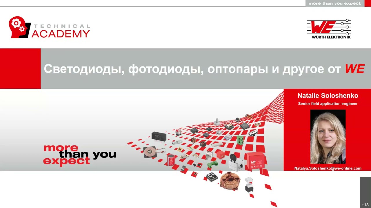 Светодиоды, фотодиоды, фототранзисторы, оптопары. Вебинар от Wurth Elektronik RUS и TX Instruments