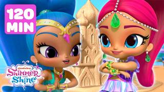 Shimmer and Shine Build Sandcastles at the Beach 🏖️ and More! | 120 Minutes | Skye and Friends