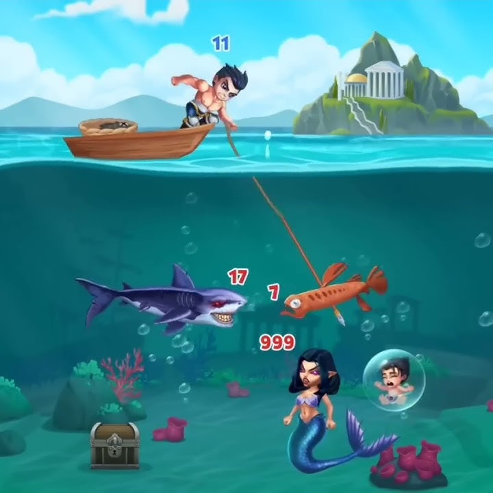 Hero Wars latest mobile game ads '290' Evil Mermaid Kidnapped Child
