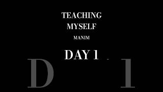 Learning Manim from Scratch: Day 1 💻#maths #manim #selfimprovement #dothingsyoudontwanttodo